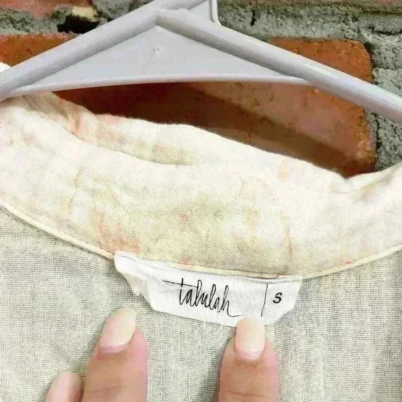 Talulah Gauze Cotton Floral Button Up Size Small - Picture 3 of 7